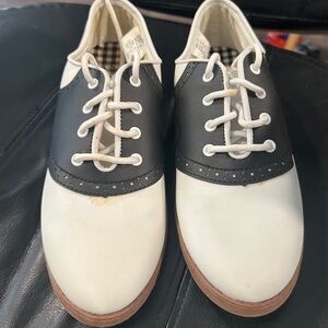 Predictions Two-Tone Black and White Saddle Oxfords